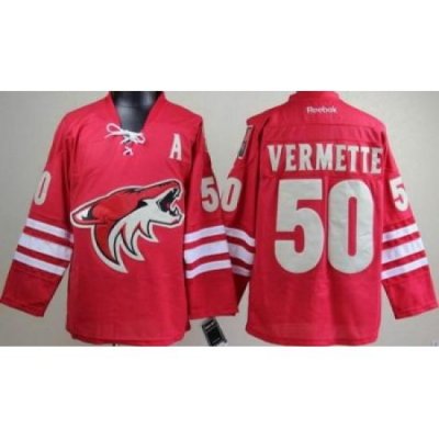 Phoenix Coyotes #50 Antoine Vermette Red NHL Jerseys