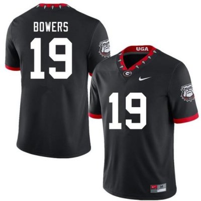 Men #19 Brock Bowers Georgia Bulldogs 100th Anniversary College Football Jerseys Sale-100th Black