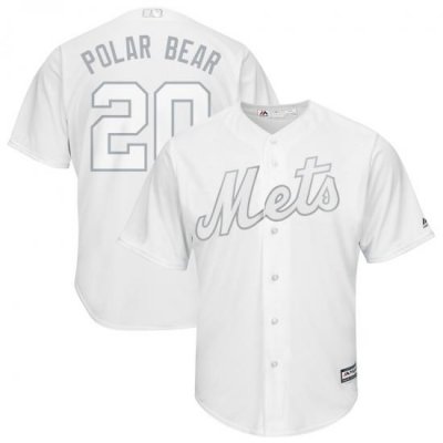 Mets 20 Pete Alonso Polar Bear White 2019 Players Weekend Player Jersey