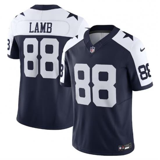 Men Dallas Cowboys 88 CeeDee Lamb Navy 2023 F U S E  Limited Stitched Football Jersey