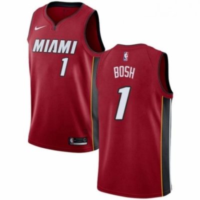 Youth Nike Miami Heat 1 Chris Bosh Authentic Red NBA Jersey Statement Edition