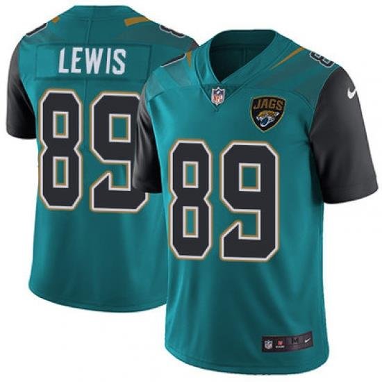 Nike Jaguars #89 Marcedes Lewis Teal Green Team Color Mens Stitched NFL Vapor Untouchable Limited Jersey