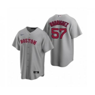 Men Boston Red Sox #57 Eduardo Rodriguez Nike Gray Replica Road Jersey