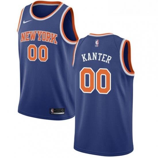 Youth Nike New York Knicks 00 Enes Kanter Swingman Royal Blue NBA Jersey Icon Edition