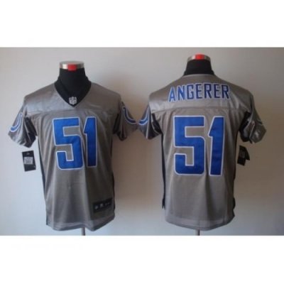 Nike Indianapolis Colts 51 Pat Angerer Grey Elite ShadoW NFL Jersey