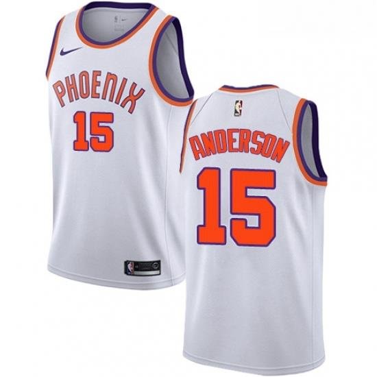 Mens Nike Phoenix Suns 15 Ryan Anderson Swingman White NBA Jersey Association Edition