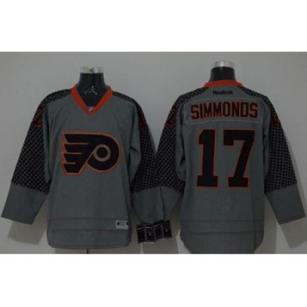 Philadelphia Flyers #17 Wayne Simmonds Charcoal Cross Check Fashion Stitched Jersey