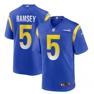 Nike Los Angeles Rams 5 Jalen Ramsey Royal 2021 New Vapor Untouchable Limited Jersey