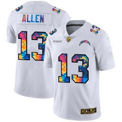 Los Angeles Chargers 13 Keenan Allen Men White Nike Multi Color 2020 NFL Crucial Catch Limited NFL Jersey