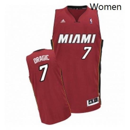 Womens Adidas Miami Heat 7 Goran Dragic Swingman Red Alternate NBA Jersey