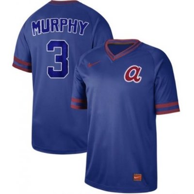 Mens Nike Atlanta Braves 3 Dale Murphy Royal Authentic CooperstoWn Collection Stitched Baseball Jerse