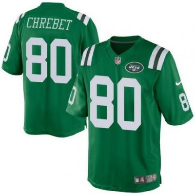 Nike Jets #80 Wayne Chrebet Green Mens Stitched NFL Elite Rush Jersey