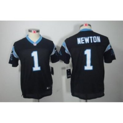 Youth Nike Carolina Panthers #1 Newton Black Color[Youth Limited Jerseys]