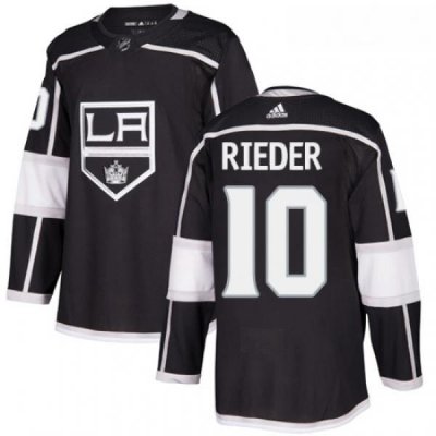 Youth Adidas Los Angeles Kings 10 Tobias Rieder Authentic Black Home NHL Jersey