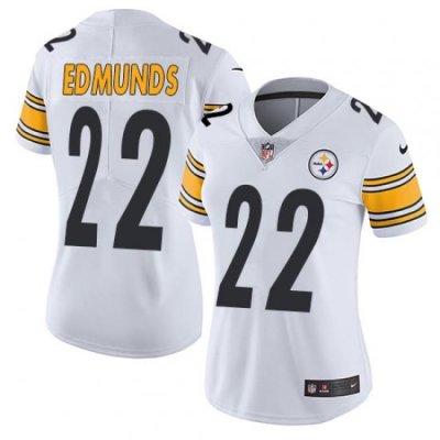 Nike Steelers #22 Terrell Edmunds White Womens Stitched NFL Vapor Untouchable Limited Jersey