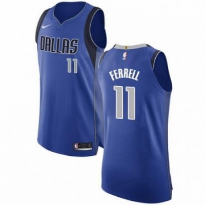 Mens Nike Dallas Mavericks 11 Yogi Ferrell Authentic Royal Blue Road NBA Jersey Icon Edition