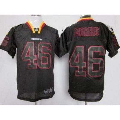 Nike Washington Redskins 46 Alfred Morris Black Elite Lights Out NFL Jersey