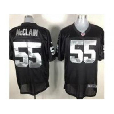 Nike Oakland Raiders 55 Rolando McClain Black Elite NFL Jersey