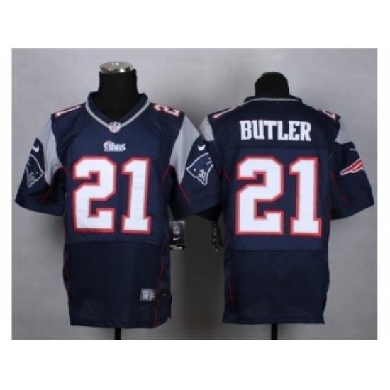 Nike New England Patriots 21 Malcolm Butler blue Elite NFL Jersey