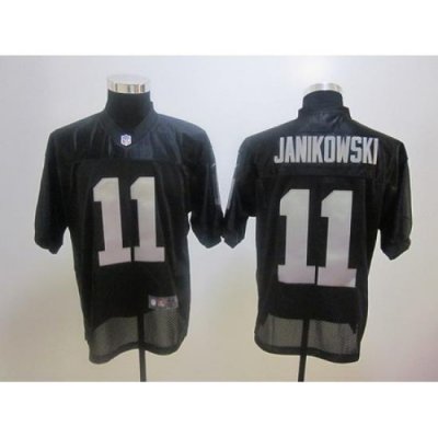 Nike Oakland Raiders 11 Sebastian Janikowski Black Elite NFL Jersey