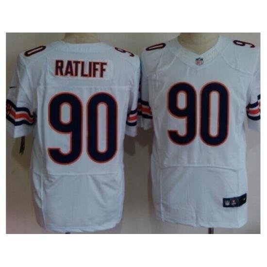 Nike Chicago Bears 90 Jeremiah Ratliff White Elite NFL Jersey