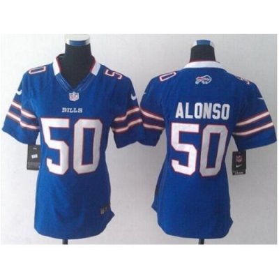 Women's Nike Buffalo Bills #50 Kiko Alonso Royal Blue Team Color Stitched NFL Limited Jersey