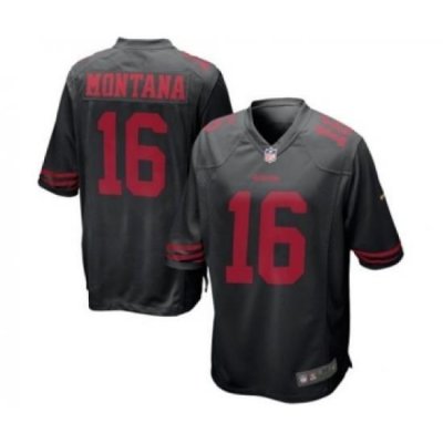 nike nfl jerseys san francisco 49ers 16 montana black[nike limited]