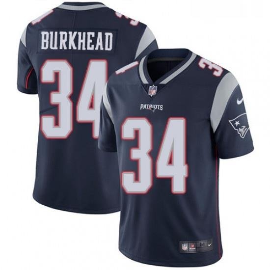 Youth Nike New England Patriots 34 Rex Burkhead Navy Blue Team Color Vapor Untouchable Limited Player NFL Jersey