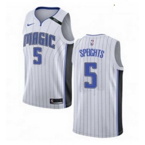 Mens Nike Orlando Magic 5 Marreese Speights Authentic NBA Jersey Association Edition