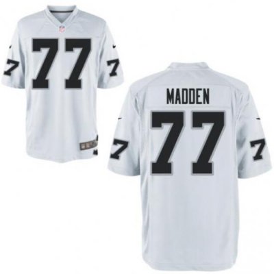 Men Las Vegas Raiders 77 John Madden White Vapor Limited Jersey