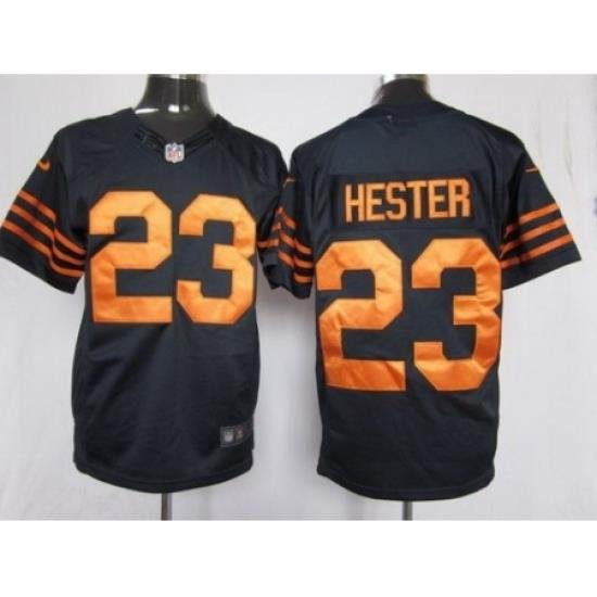 Nike Chicago Bears 23 Devin Hester Blue Limited Orange Number NFL Jersey