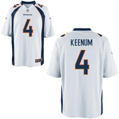 Nike Broncos #4 Case Keenum White Elite Jersey