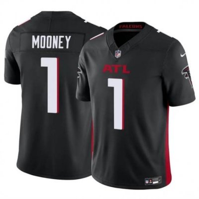 Youth Atlanta Falcons 1 Darnell Mooney Black 2024 F U S E  Vapor Untouchable Limited Stitched Football Jersey