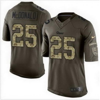 Nike St Louis Rams #25 T J  McDonald Green Mens Stitched NFL Limited Salute to Service Jersey