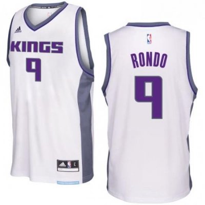 Sacramento Kings 9 Rajon Rondo 2016 17 Seasons White Home New Swingman Jersey