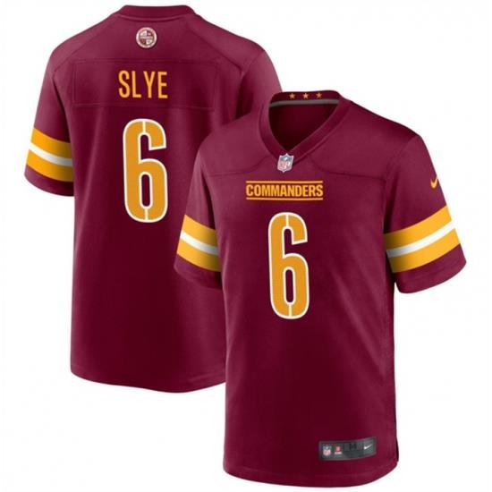 Men Washington Commanders 6 Joey Slye Burgundy Stitched Game Jersey