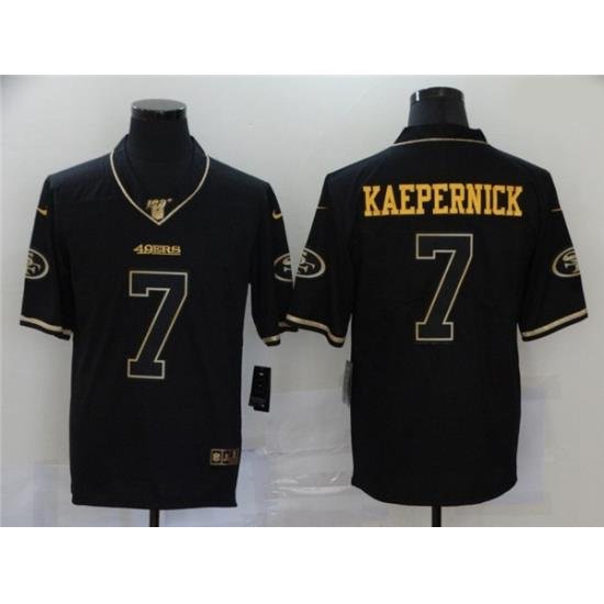 Nike 49ers 7 Colin Kaepernick Black Gold Vapor Untouchable Limited Jersey