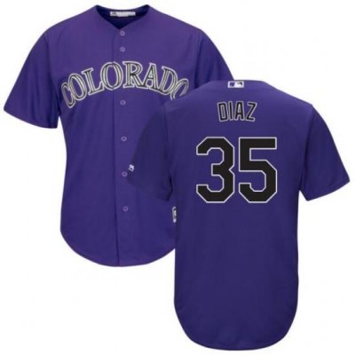 Youth Nike Colorado Rockies 35 Jairo Diaz Purple Black Base MLB Jersey