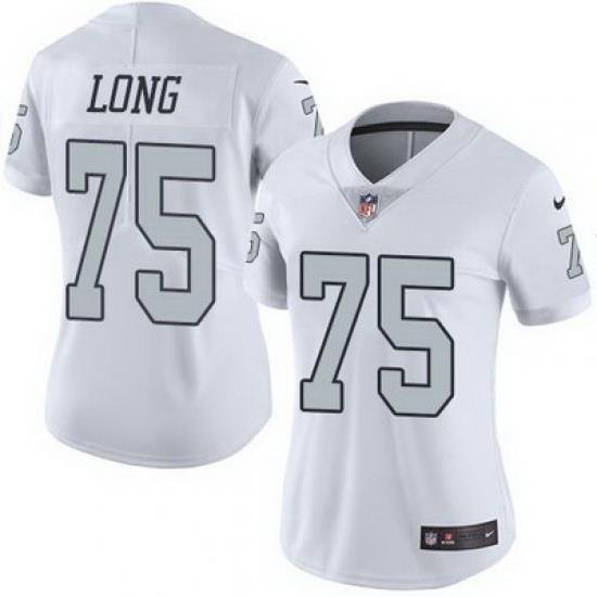 Nike Raiders #75 Howie Long White Womens Stitched NFL Limited Rush Jersey