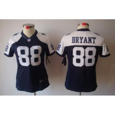 Women Nike Dallas CoWboys 88 Dez Bryant Blue[Thanksgiving LIMITED Jersey]