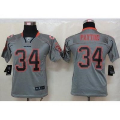 Nike Youth Chicago Bears #34 Walter Payton grey jerseys[Elite lights out]