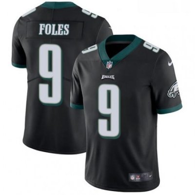 Mens Nike Philadelphia Eagles 9 Nick Foles Black Alternate Vapor Untouchable Limited Player NFL Jersey