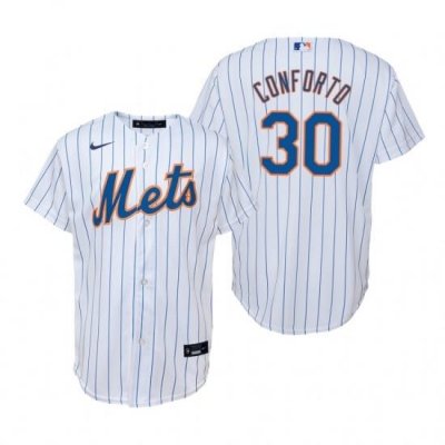 Mens Nike NeW York Mets 30 Michael Conforto White Home Stitched Baseball Jerse