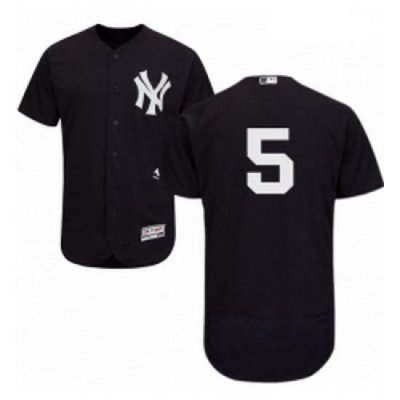 Mens Majestic New York Yankees 5 Joe DiMaggio Navy Blue Alternate Flex Base Authentic Collection MLB Jersey