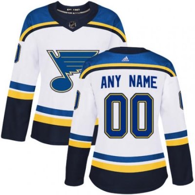 Men Women Youth Toddler White Jersey - Customized Adidas St. Louis Blues Away  II