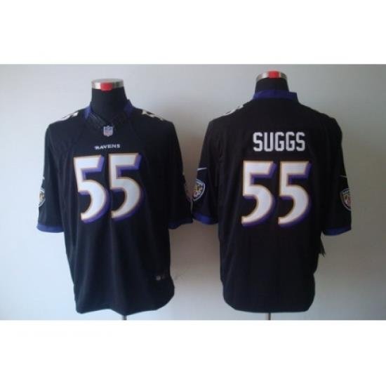 Nike Baltimore Ravens 55 Terrell Suggs Black Limited NFL Jersey