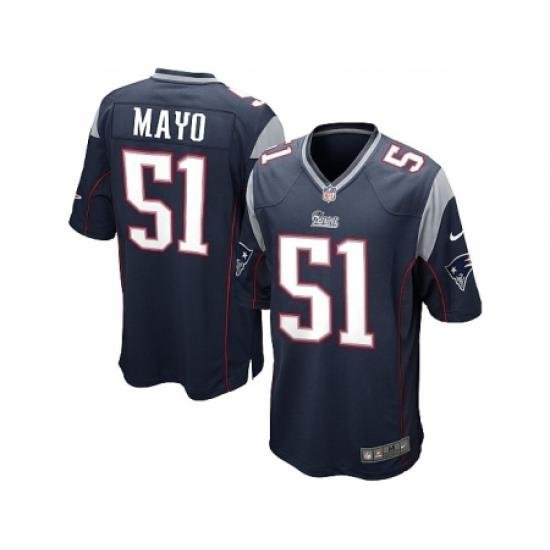 Nike New England Patriots 51 Jerod Mayo blue Game NFL Jersey