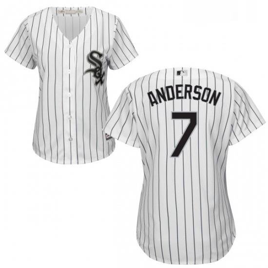 Womens Majestic Chicago White Sox 7 Tim Anderson Replica White Home Cool Base MLB Jersey