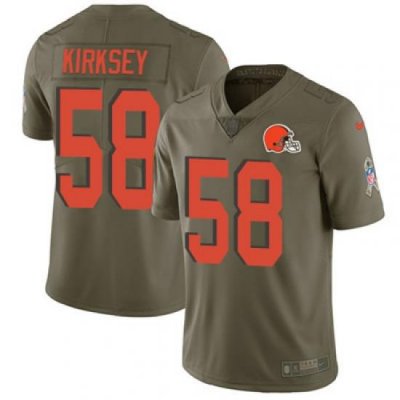 Nike Browns #58 Christian Kirksey Olive Mens Stitched NFL Limited 2017 Salute To Service Jersey