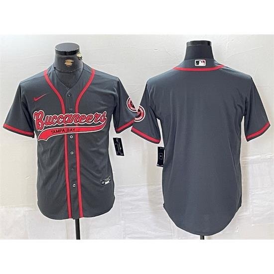 Men Tampa Bay Buccaneers Blank Grey Cool Base Stitched Baseball Jersey